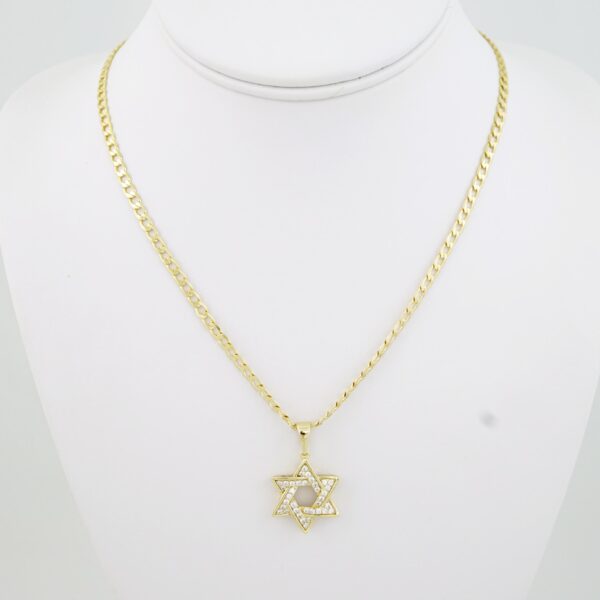 SET1702  Cadenas & Colgantes - Chain - Pendants - Zircon Stone - 14K Real Color - 3mmX45cm
