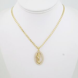 SET1703 Cadenas & Colgantes - Chain - Pendants - Zircon Stone - 14K Real Color - 3mmX60cm