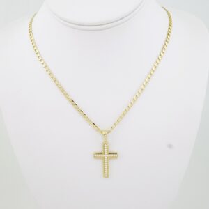SET1706 Cadenas & Colgantes - Chain - Pendants - Zircon Stone - 14K Real Color - 3mmX60cm