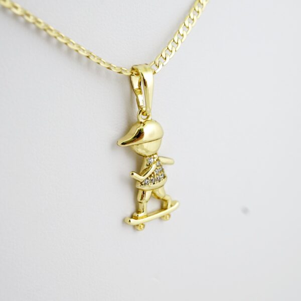 SET1710 Cadenas & Colgantes - Chain - Pendants - Zircon Stone - 14K Real Color - 2mmX50cm - Image 2