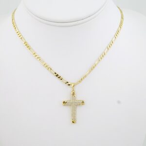 SET1714 Cadenas & Colgantes - Chain - Pendants - Zircon Stone - 14K Real Color - 3mmX45cm