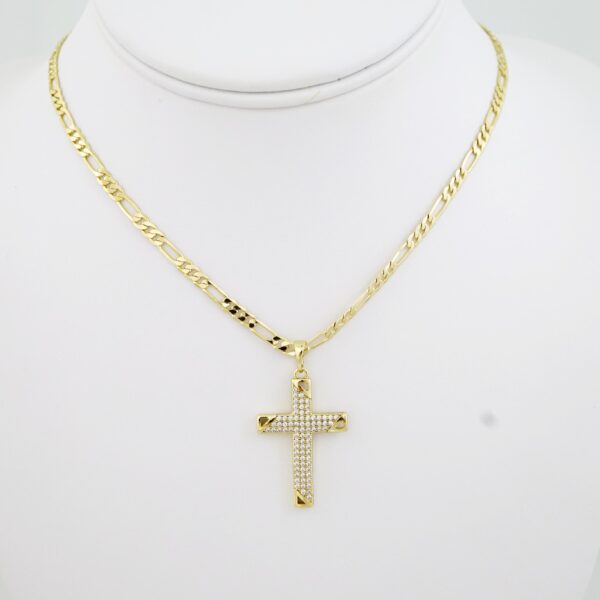 SET1714 Cadenas & Colgantes - Chain - Pendants - Zircon Stone - 14K Real Color - 3mmX45cm