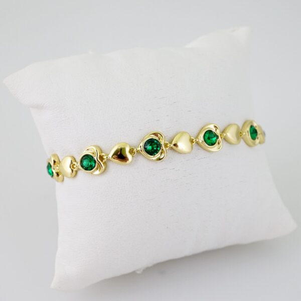 B1521 Bracelet - Pulseras - Zircon Stone - 14K Real Color