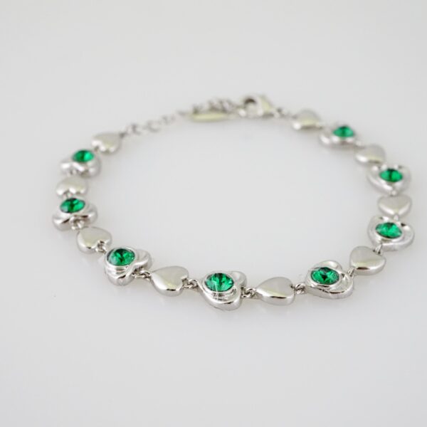 B1525 Bracelet - Pulseras - Zircon Stone - Silver Color - Image 2