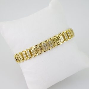B1530 Bracelet - Pulseras - Zircon Stone - 14K Real Color