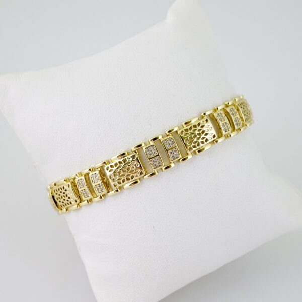 B1530 Bracelet - Pulseras - Zircon Stone - 14K Real Color