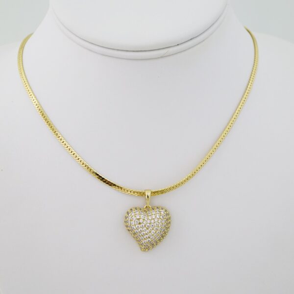 SET1718 Cadenas & Colgantes - Chain - Pendants - Zircon Stone - 14K Real Color - 3mmX50cm