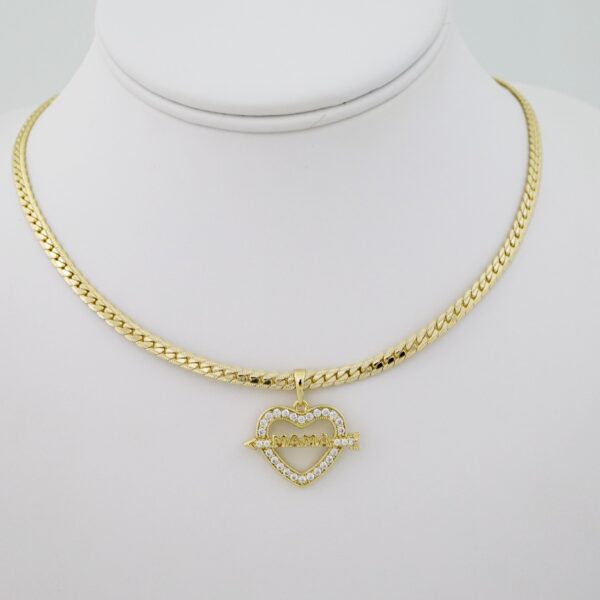 SET1721 Cadenas & Colgantes - Chain - Pendants - Zircon Stone - 14K Real Color - 3mmX45cm