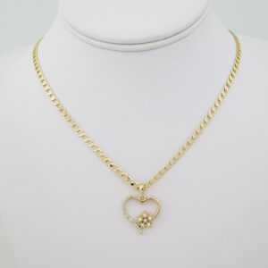 SET1723 Cadenas & Colgantes - Chain - Pendants - Zircon Stone - 14K Real Color - 3mmX45cm