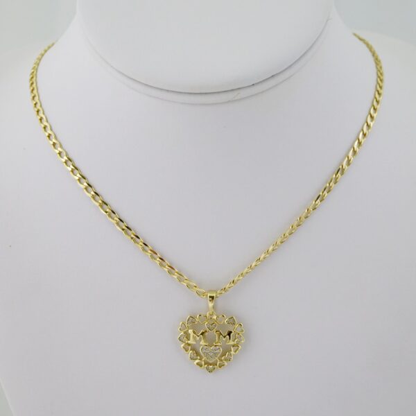 SET1724 Cadenas & Colgantes - Chain - Pendants - Zircon Stone - 14K Real Color - 3mmX45cm