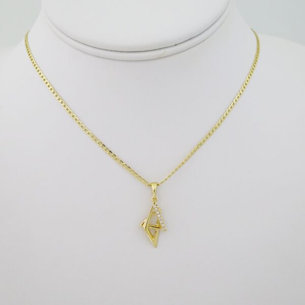 SET1726 Cadenas & Colgantes - Chain - Pendants - Zircon Stone - 14K Real Color - 2mmX45cm