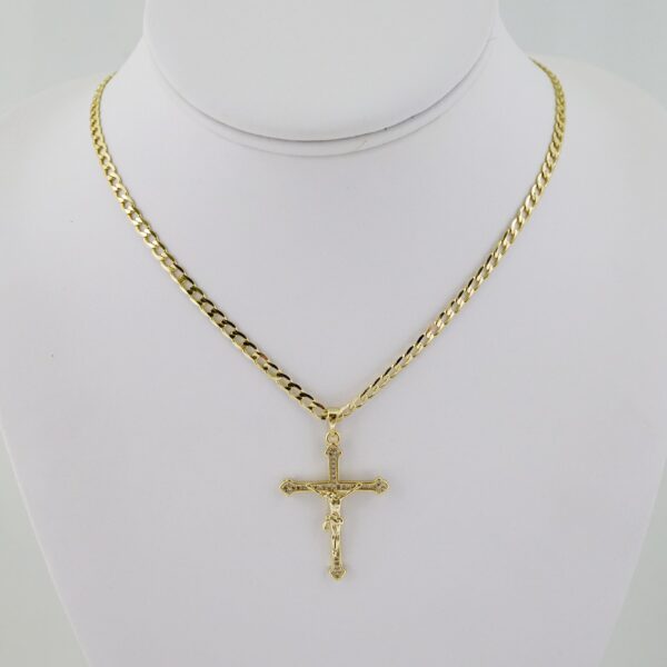 SET1727 Cadenas & Colgantes - Chain - Pendants - Zircon Stone - 14K Real Color - 3mmX60cm