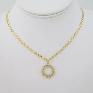 SET1728  Cadenas & Colgantes - Chain - Pendants - Zircon Stone - 14K Real Color - 3mmX45cm