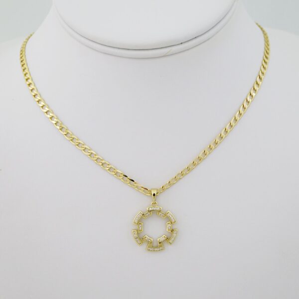 SET1728  Cadenas & Colgantes - Chain - Pendants - Zircon Stone - 14K Real Color - 3mmX45cm