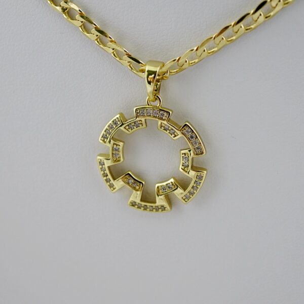 SET1728  Cadenas & Colgantes - Chain - Pendants - Zircon Stone - 14K Real Color - 3mmX45cm - Image 2