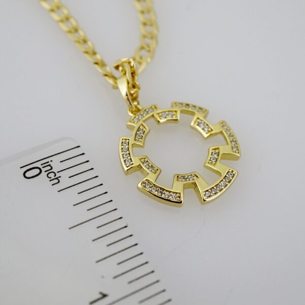 SET1728  Cadenas & Colgantes - Chain - Pendants - Zircon Stone - 14K Real Color - 3mmX45cm - Image 3