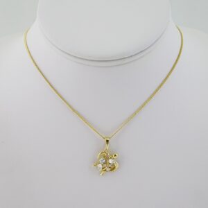 SET1729 Cadenas & Colgantes - Chain - Pendants - Zircon Stone - 14K Real Color - 2mmX45cm