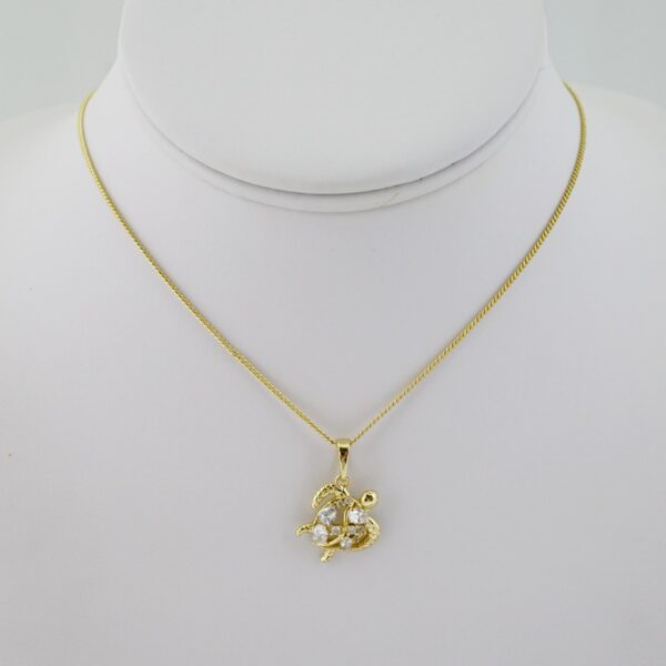 SET1729 Cadenas & Colgantes - Chain - Pendants - Zircon Stone - 14K Real Color - 2mmX45cm