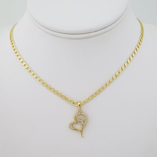 SET1731 Cadenas & Colgantes - Chain - Pendants - Zircon Stone - 14K Real Color - 3mmX45cm
