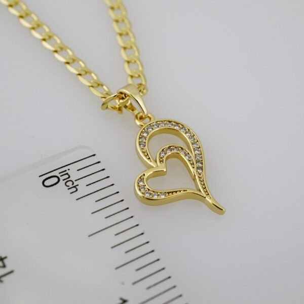 SET1731 Cadenas & Colgantes - Chain - Pendants - Zircon Stone - 14K Real Color - 3mmX45cm - Image 3
