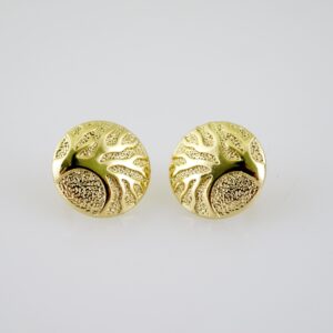 E2304 Earrings - Aretes - Plain - 14K Real Color