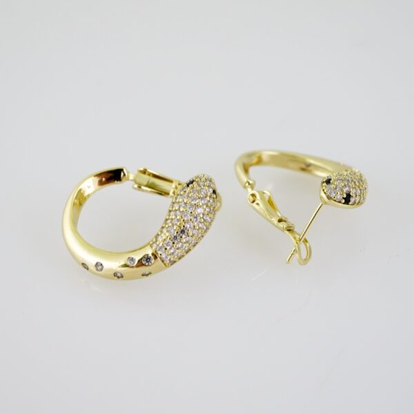 E2306 Earrings - Aretes - Zircon Stone - 14K Real Color - Image 2