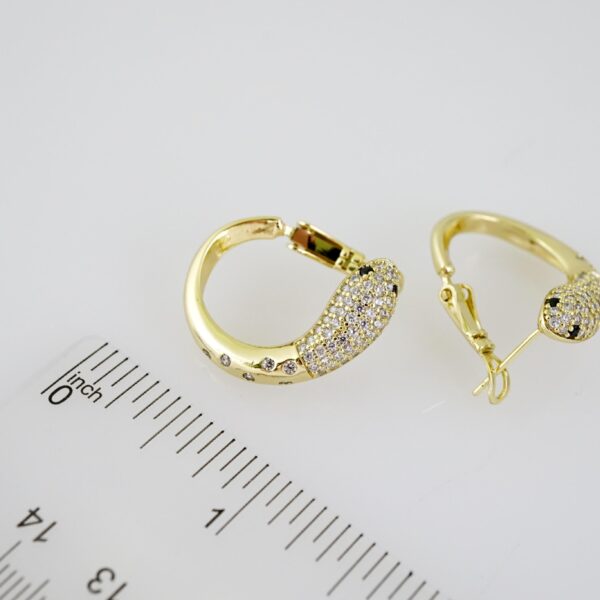 E2306 Earrings - Aretes - Zircon Stone - 14K Real Color - Image 3