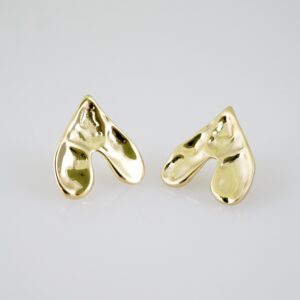 E2308 Earrings - Aretes - Zircon Stone - 14K Real Color
