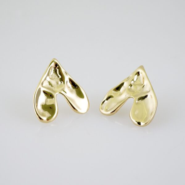 E2308 Earrings - Aretes - Zircon Stone - 14K Real Color
