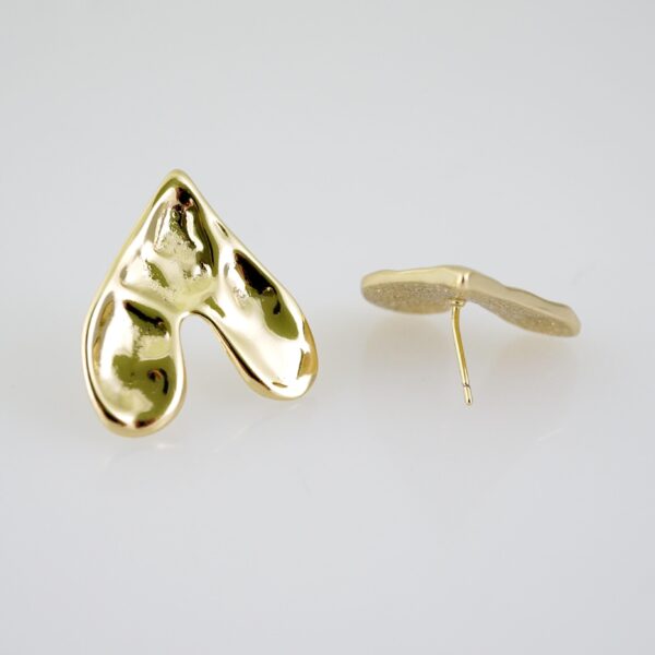 E2308 Earrings - Aretes - Zircon Stone - 14K Real Color - Image 2
