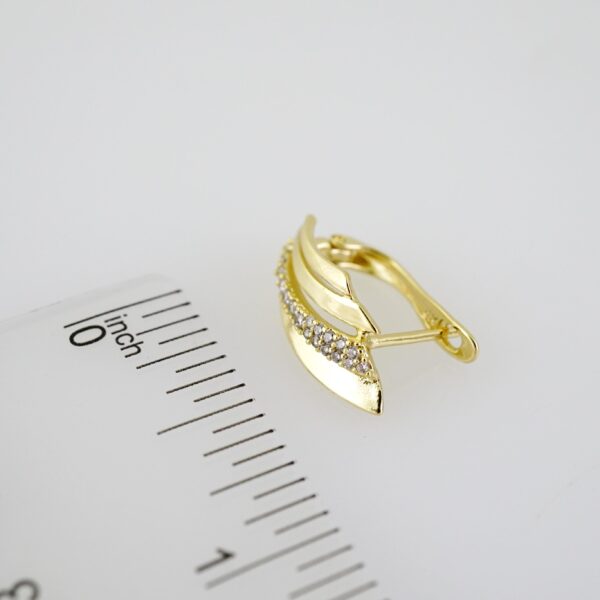 E2315 Earrings - Aretes - Zircon Stone - 14K Real Color - Image 3
