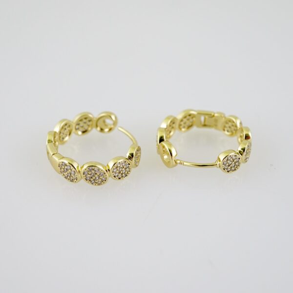 E2316 Earrings - Aretes - Zircon Stone - 14K Real Color - Image 2