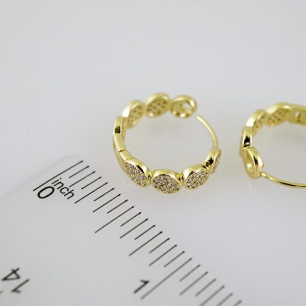 E2316 Earrings - Aretes - Zircon Stone - 14K Real Color - Image 3