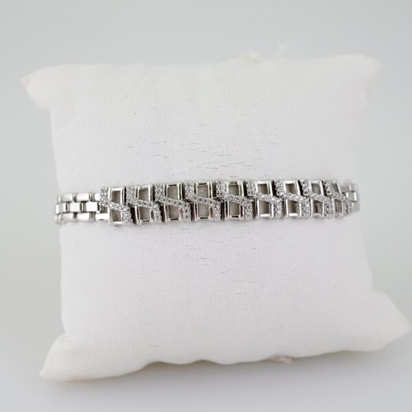 B1549 Bracelet - Pulseras - Zircon Stone - Silver Color