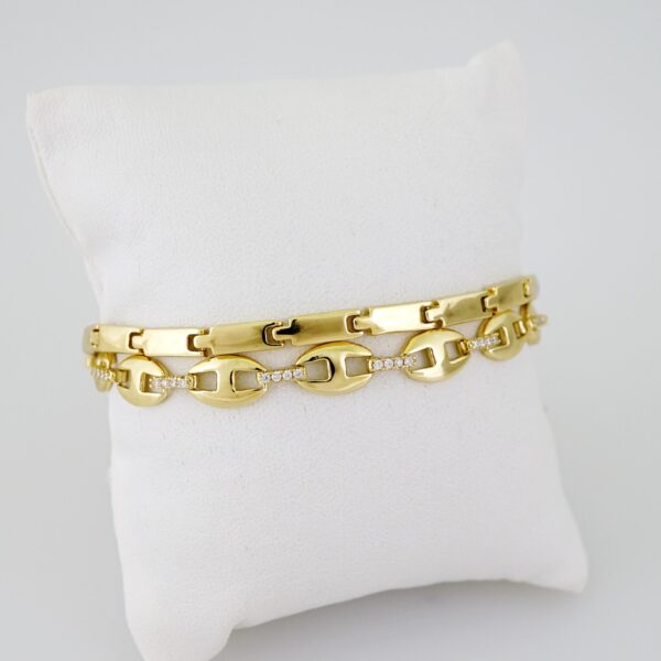 B1552 Bracelet - Pulseras - Zircon Stone - 14K Real Color