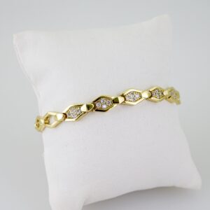 B1564 Bracelet - Pulseras - Zircon Stone - 14K Real Color