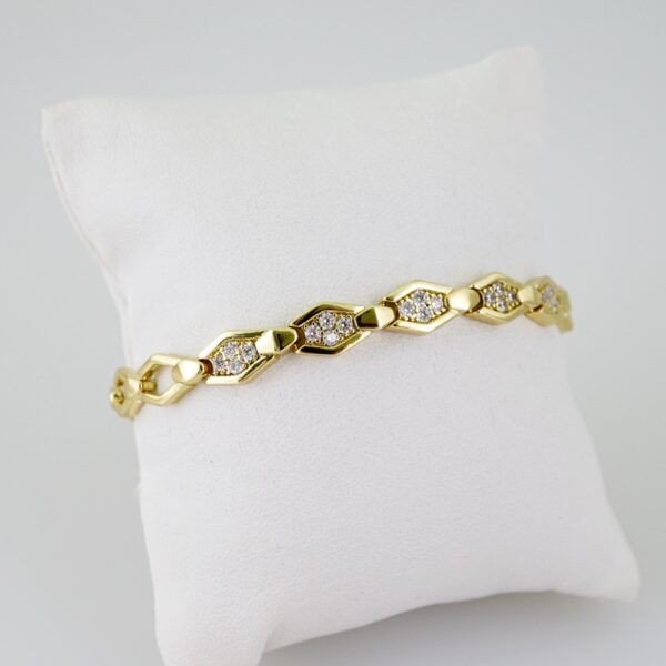 B1564 Bracelet - Pulseras - Zircon Stone - 14K Real Color