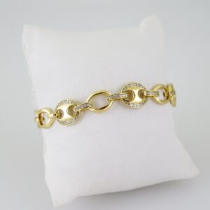 B1569 Bracelet - Pulseras - Zircon Stone - 14K Real Color