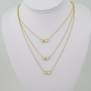 SET1739 Cadenas & Colgantes - Chain - Pendants - Zircon Stone - 14K Real Color