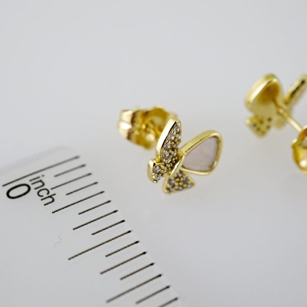 E2322 Earrings - Aretes - Zircon Stone - 14K Real Color - Image 3