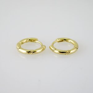 E2323 Earrings - Aretes - Plain - 14K Real Color