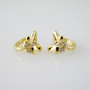 E2324 Earrings - Aretes - Zircon Stone - 14K Real Color