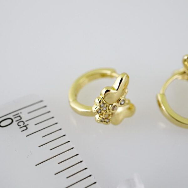 E2324 Earrings - Aretes - Zircon Stone - 14K Real Color - Image 3