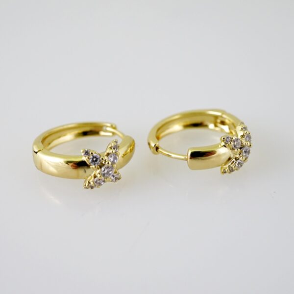 E2326 Earrings - Aretes - Zircon Stone - 14K Real Color - Image 2