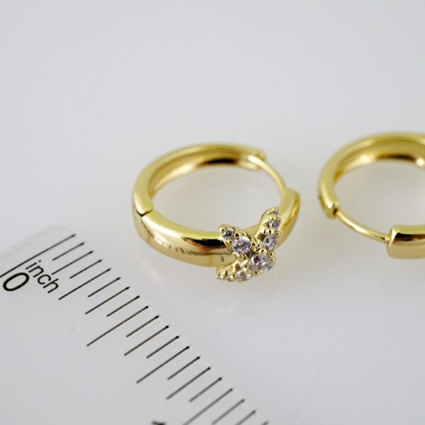 E2326 Earrings - Aretes - Zircon Stone - 14K Real Color - Image 3