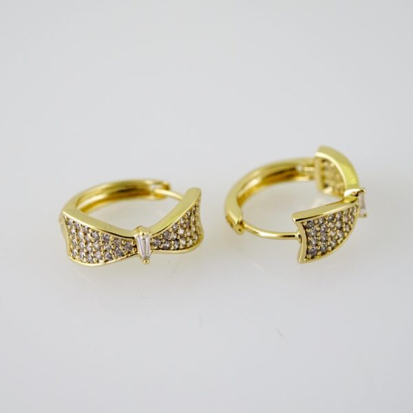 E2334 Earrings - Aretes - Zircon Stone - 14K Real Color - Image 2