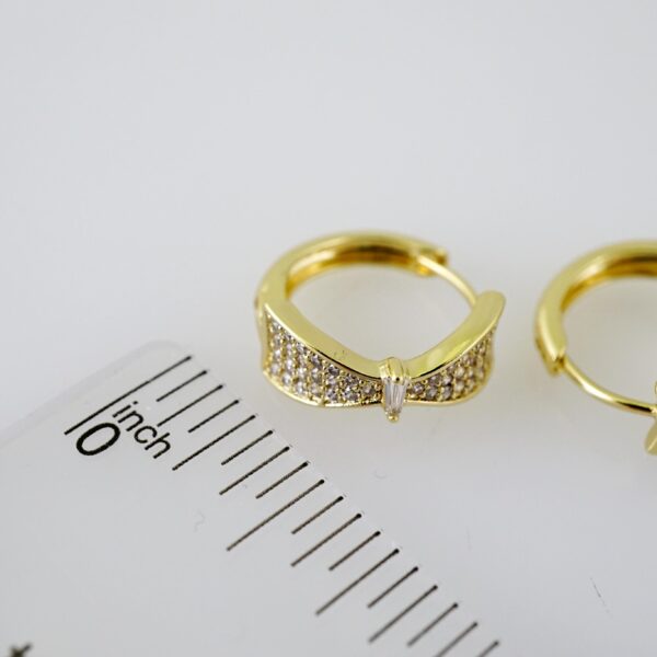 E2334 Earrings - Aretes - Zircon Stone - 14K Real Color - Image 3