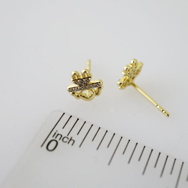 E2336 Earrings - Aretes - Zircon Stone - 14K Real Color - Image 3