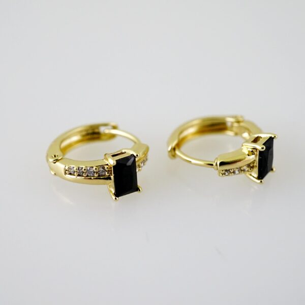 E2339 Earrings - Aretes - Zircon Stone - 14K Real Color - Image 2