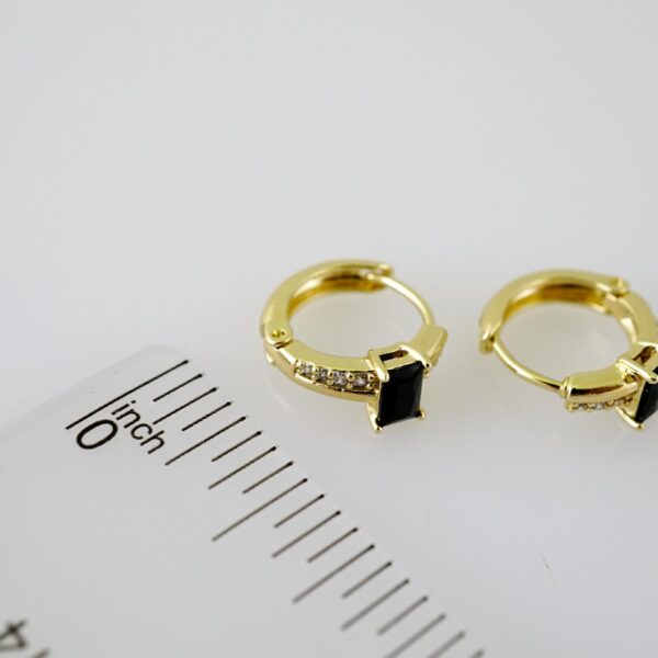 E2339 Earrings - Aretes - Zircon Stone - 14K Real Color - Image 3